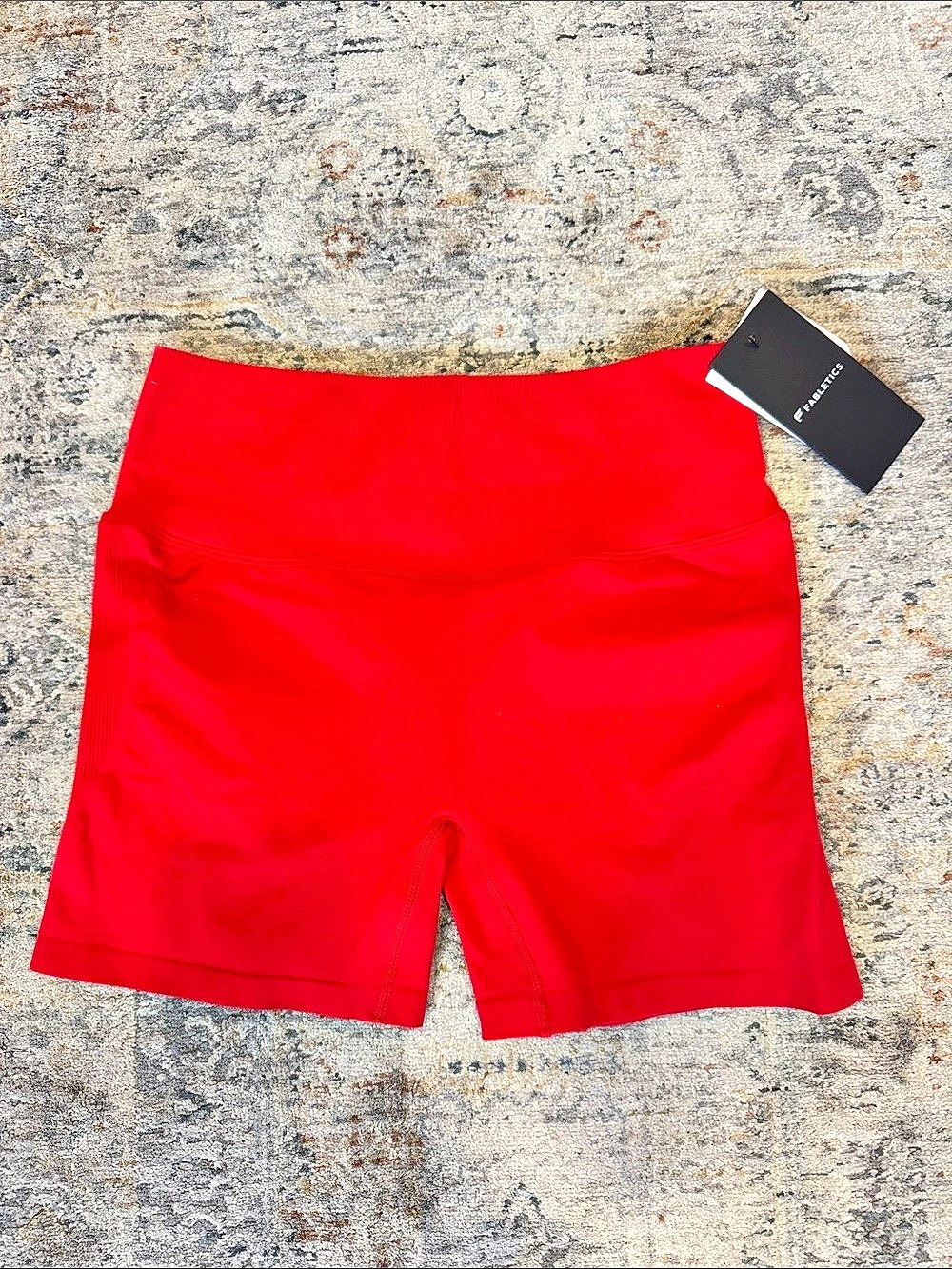 Fabletics Seamless Scrunch Short 4" Red Athletic Shorts